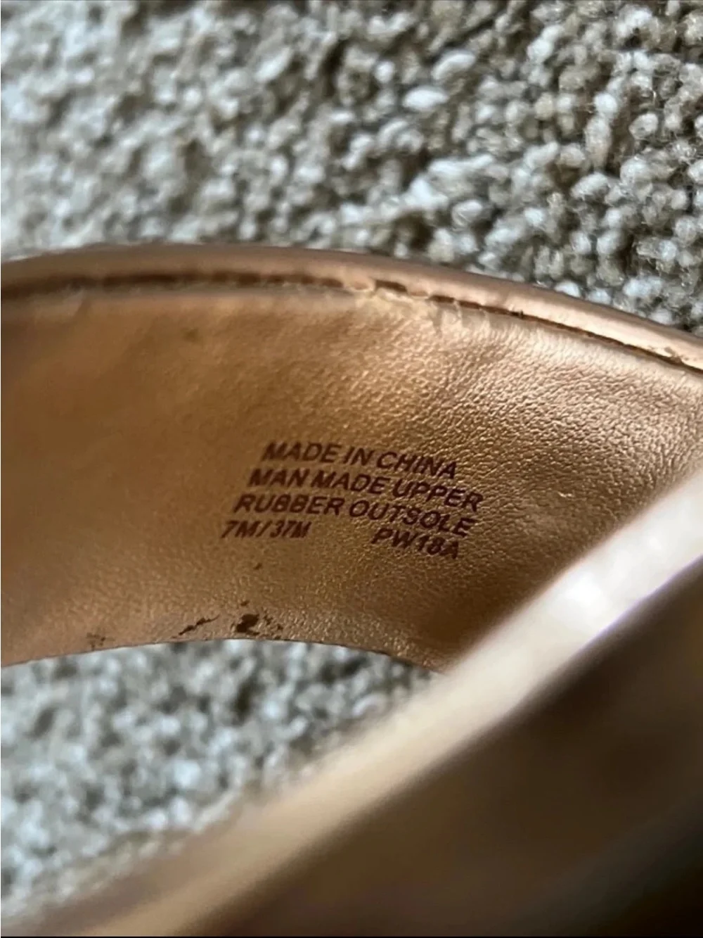 Michael Kors Rose Gold Ankle Strap Block Heel Sandals